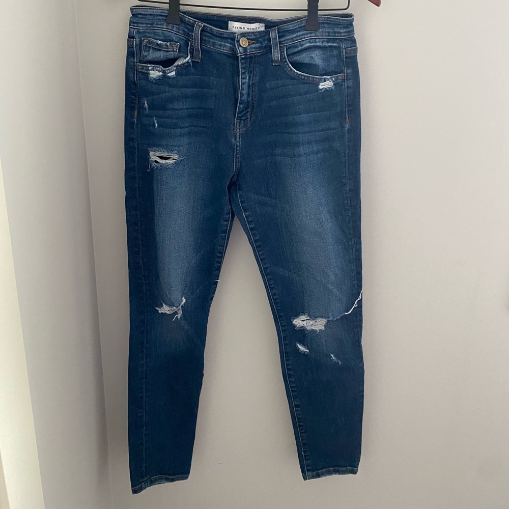 Dark Blue Flying Monkey Denim Jeans